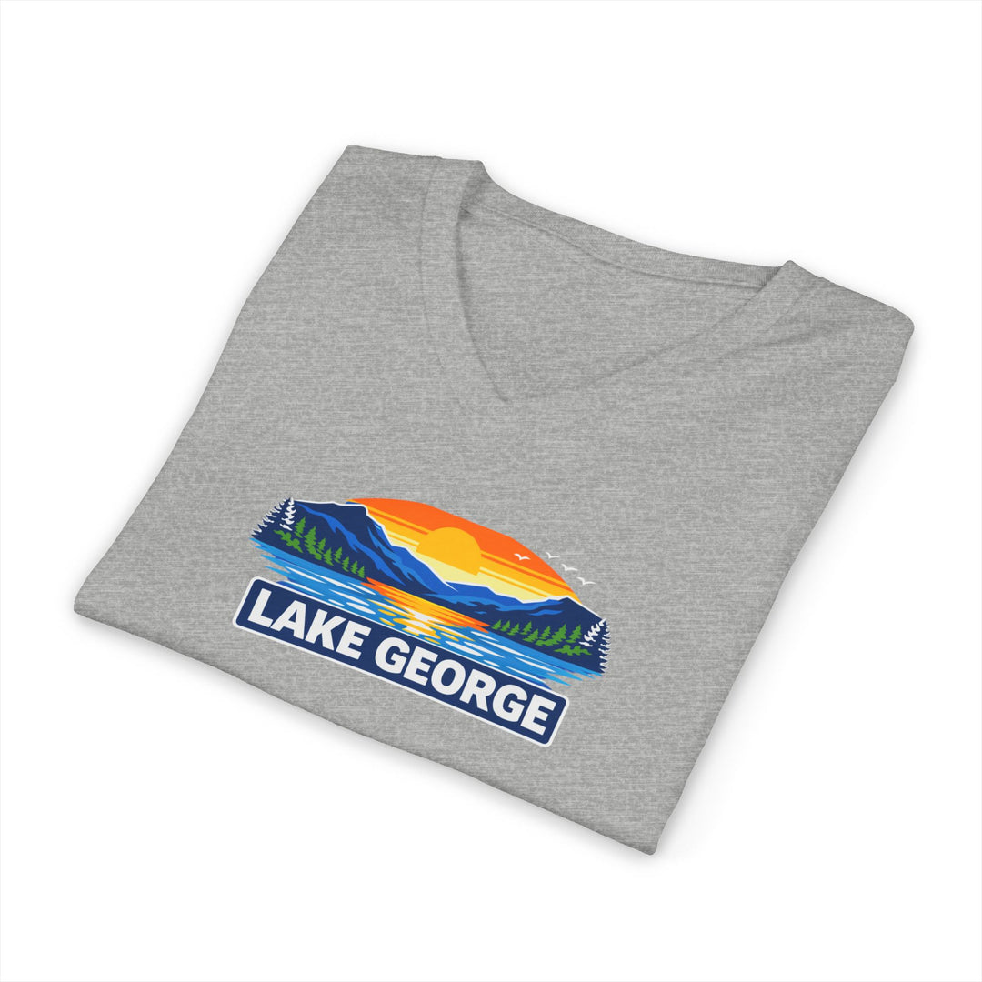 Lake George Sunset Unisex V-Neck