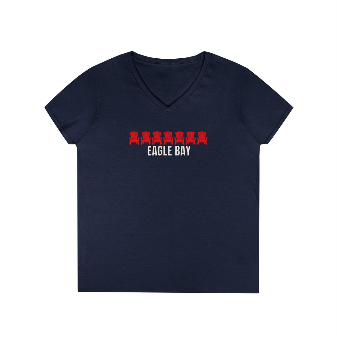 Eagle Bay Ladies V-Neck T-Shirt - ADK Chairs