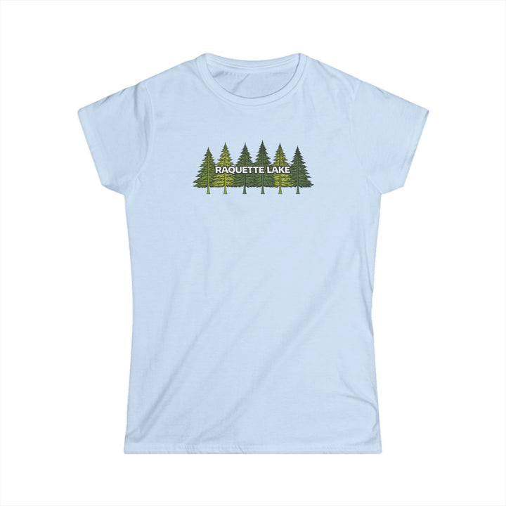 Raquette Lake Ladies Tee - Pine Trees