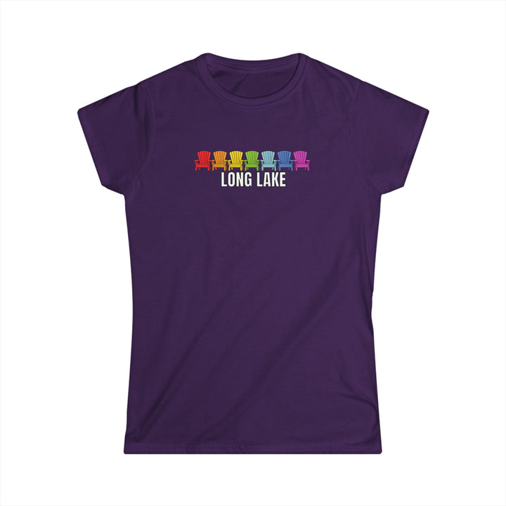 Long Lake Rainbow Chairs Ladies Tee