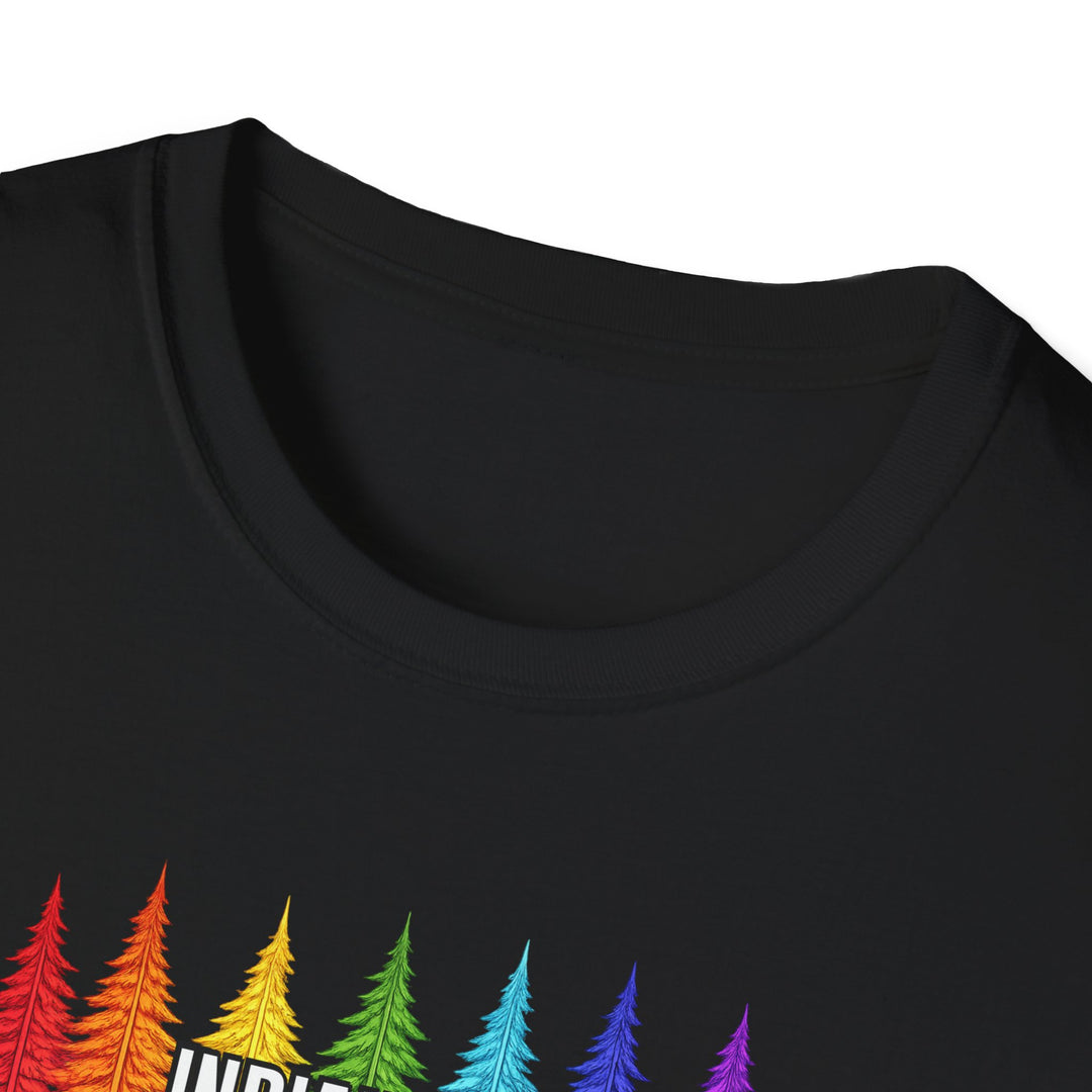Indian Lake Unisex T-Shirt - Rainbow Trees