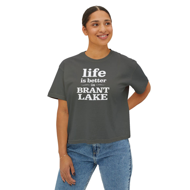 Life Is Better in Brant Lake Boxy Tee