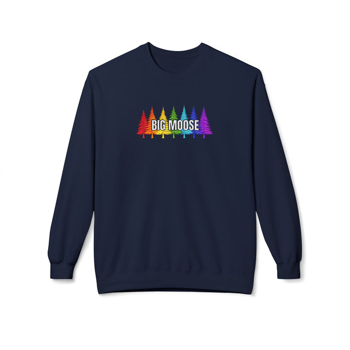 Big Moose Rainbow Trees Sweatshirts