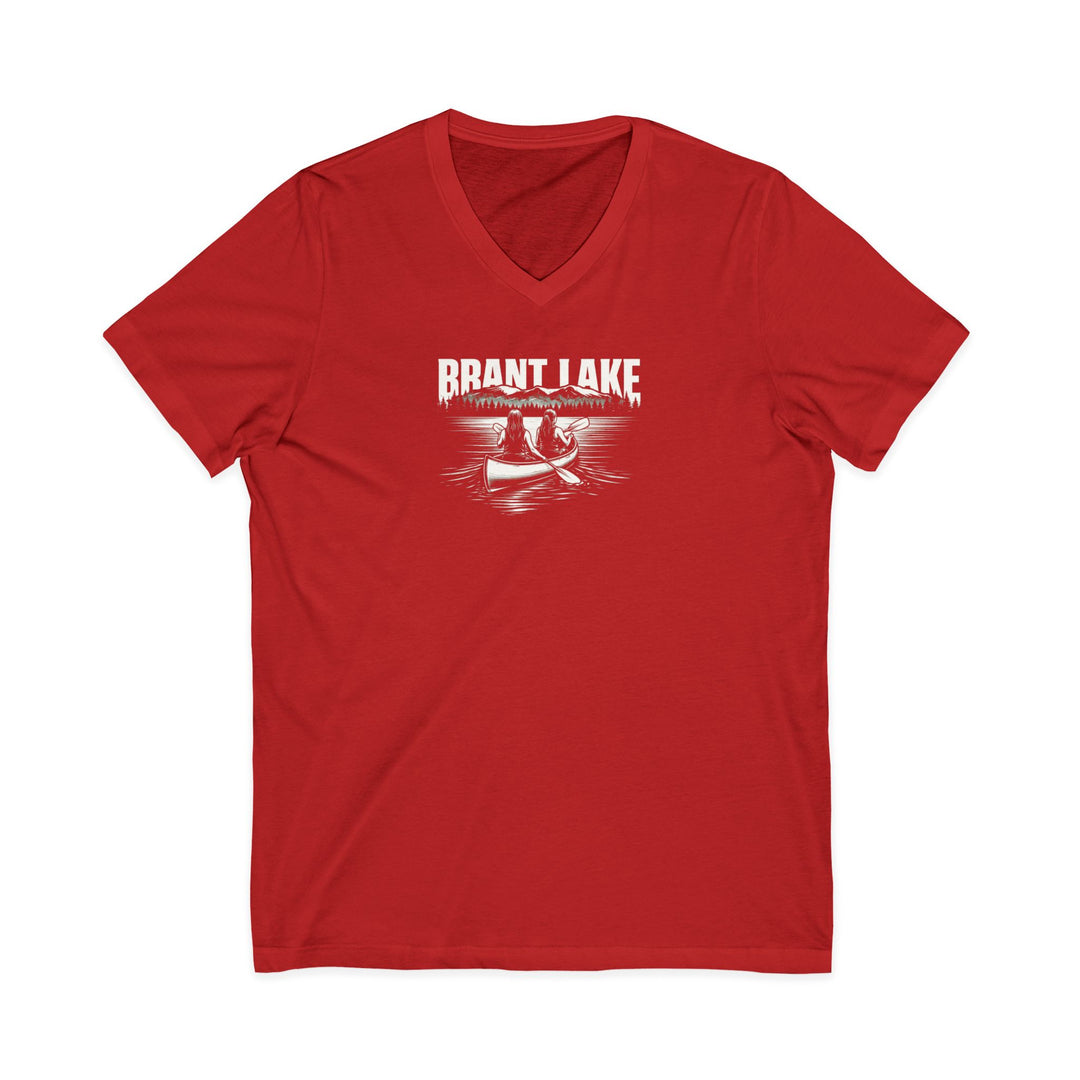 Brant Lake Unisex V-Neck Tee - Canoe