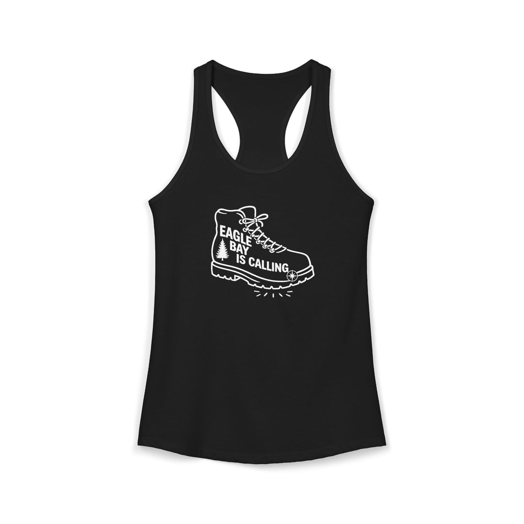 Eagle Bay is Calling Ladies Racerback