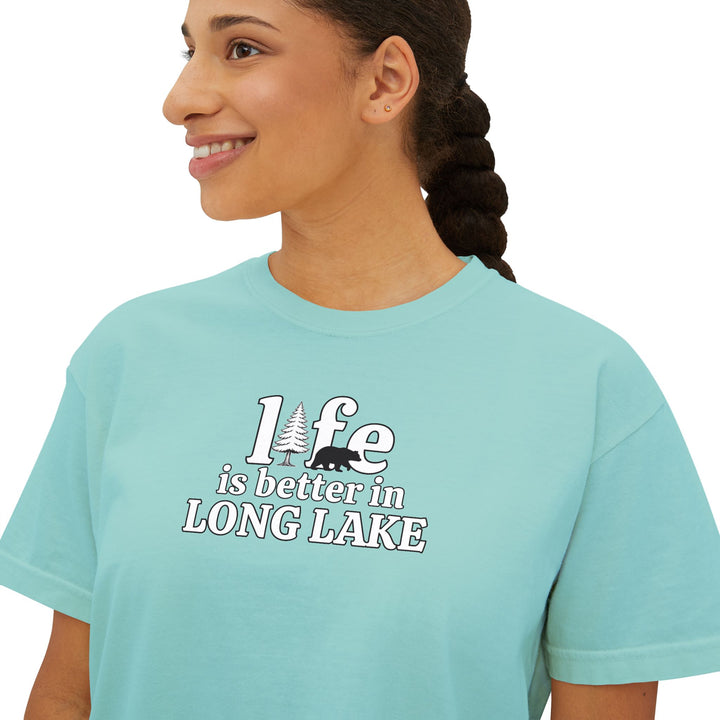 Life is Better in Long Lake Ladies Boxy Tee