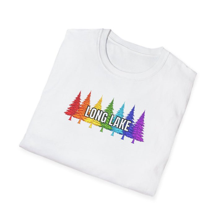 Long Lake Rainbow Trees Unisex T-Shirt