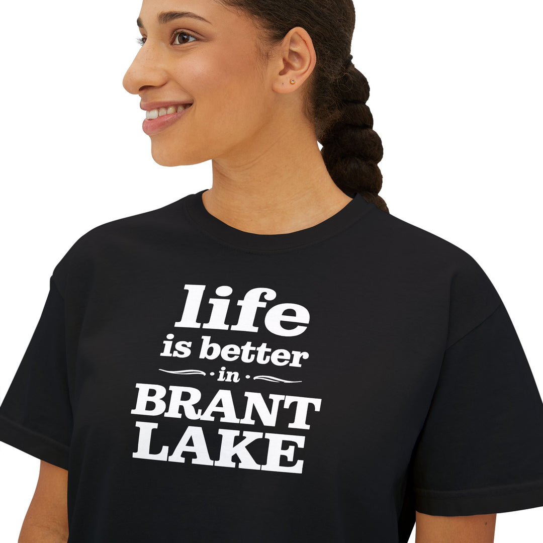 Life Is Better in Brant Lake Boxy Tee
