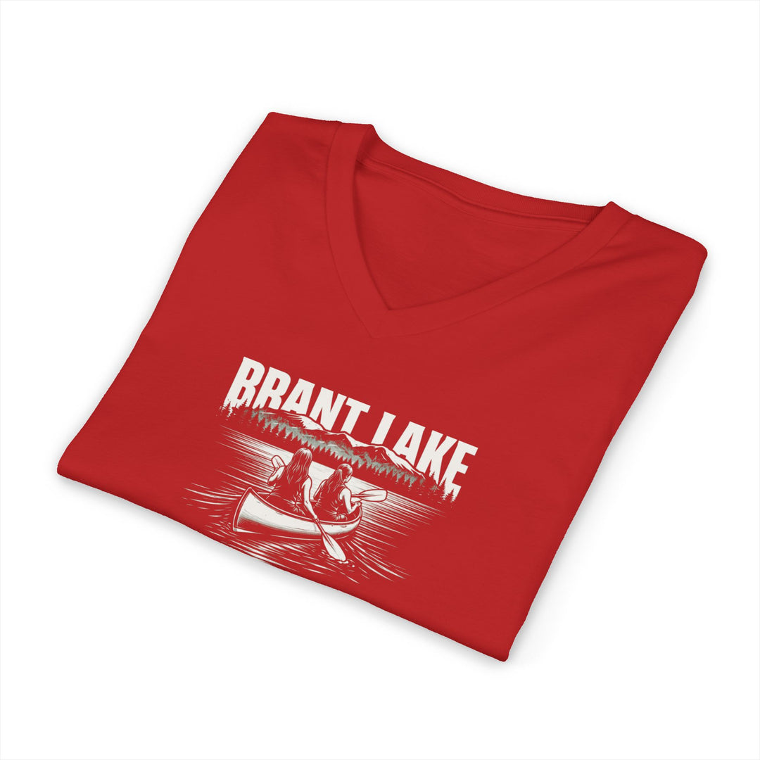 Brant Lake Unisex V-Neck Tee - Canoe