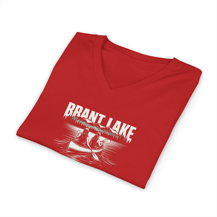 Brant Lake Unisex V-Neck Tee - Canoe