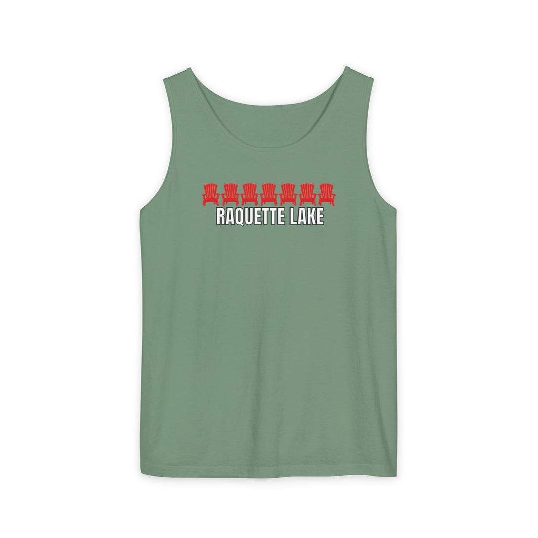 Raquette Lake Unisex Tank - Red Chairs