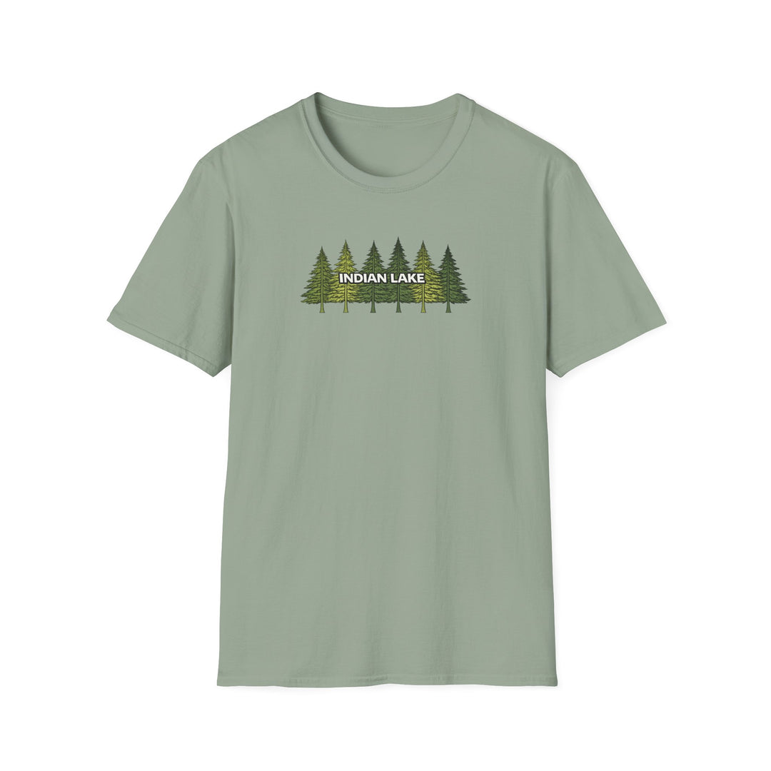 Indian Lake Unisex T-Shirt - Pine Trees