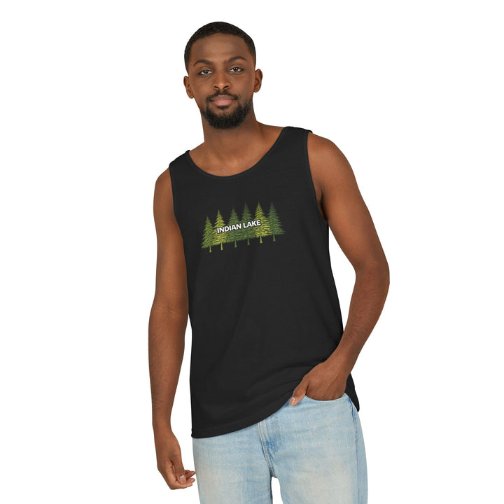 Indian Lake Unisex Tank - Pine Trees