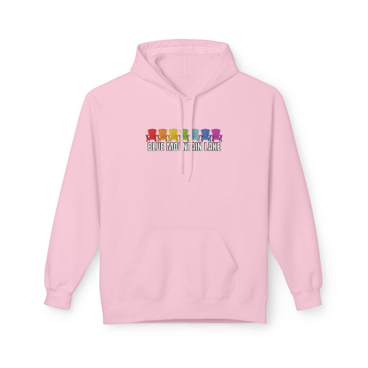 Blue Mountain Lake Rainbow Chairs Hoodie