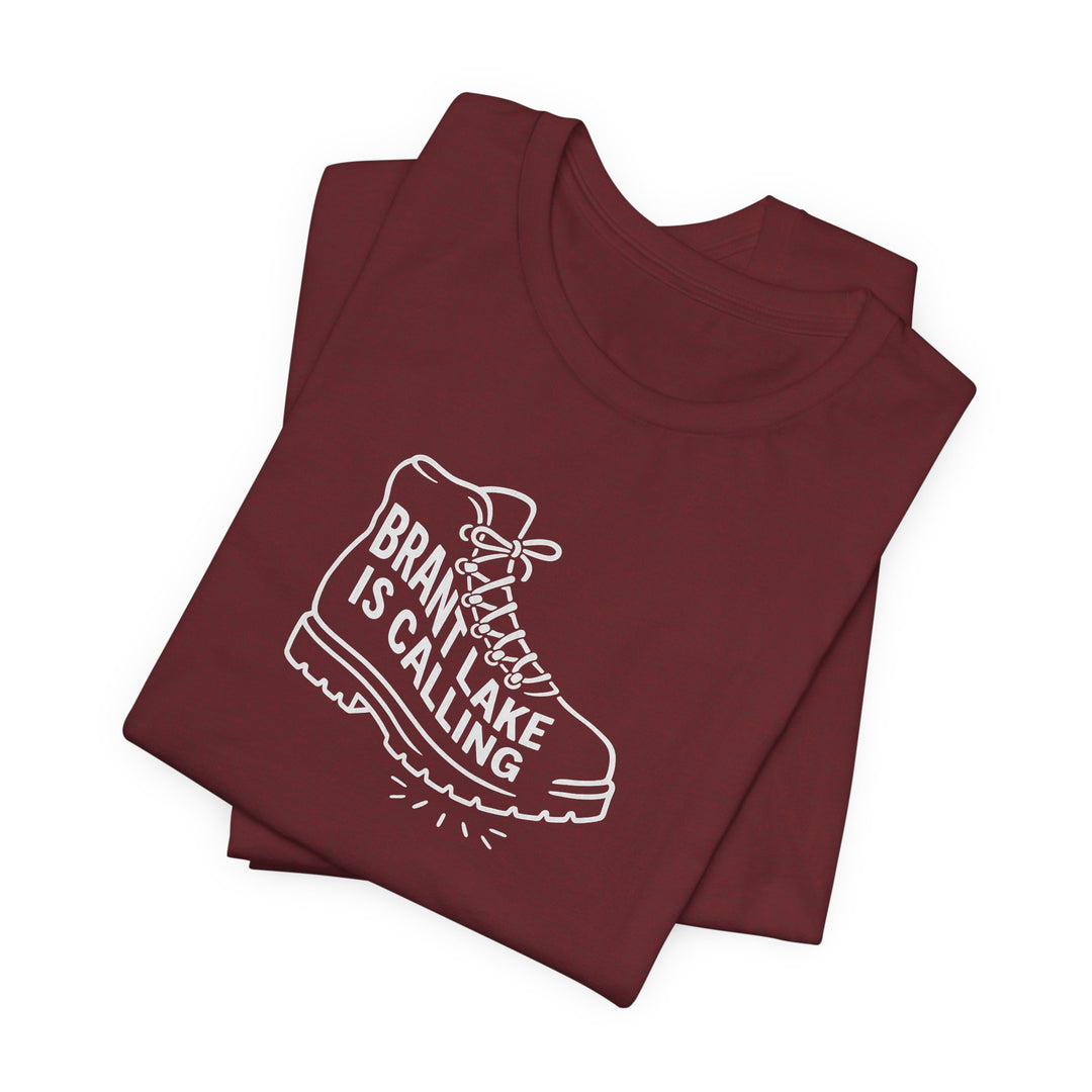 Brant Lake is Calling Hiking Boot Tee