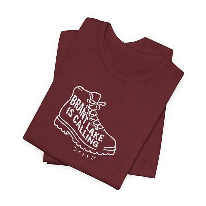 Brant Lake is Calling Hiking Boot Tee