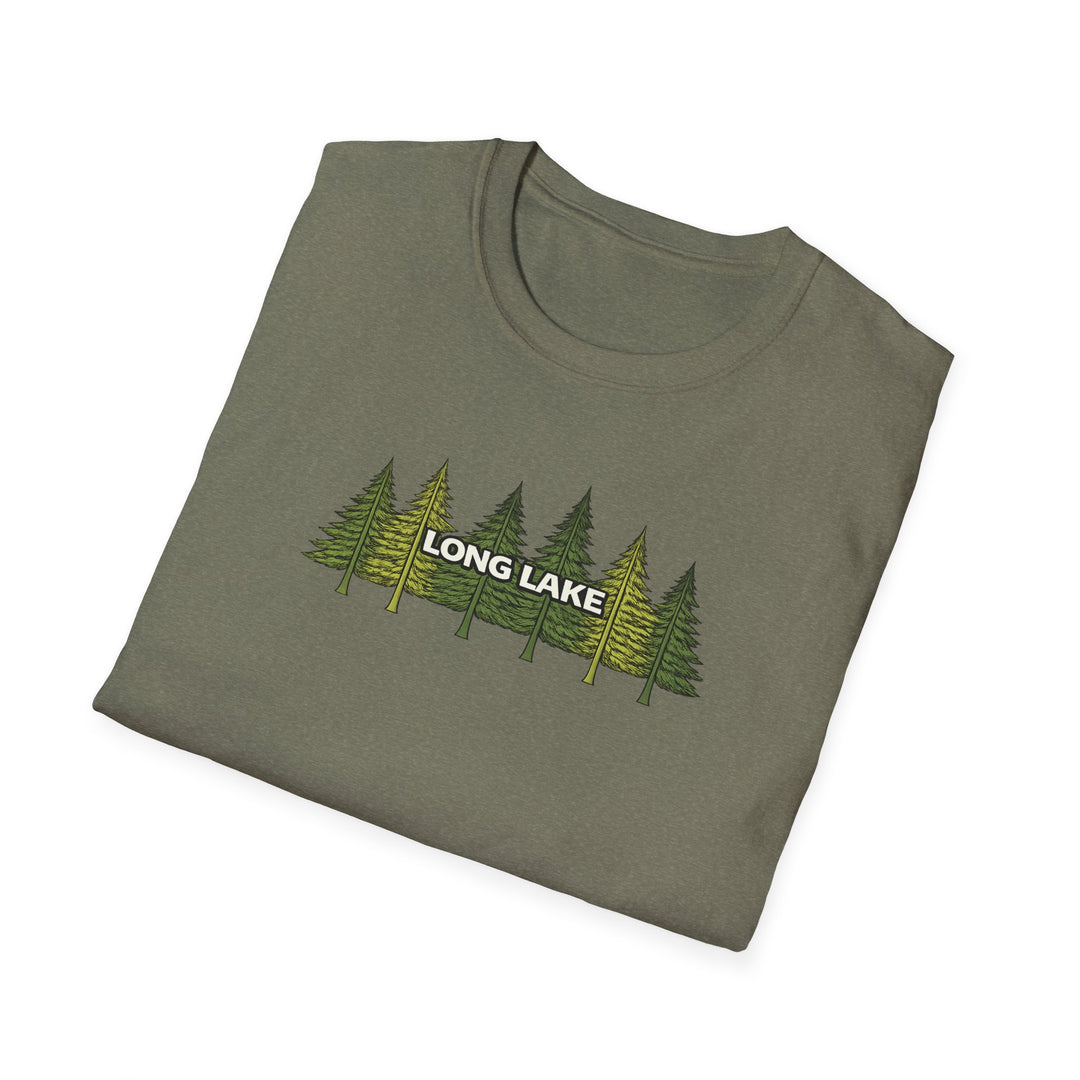 Long Lake Pine Trees Unisex T-Shirt
