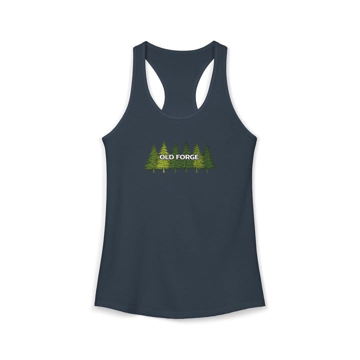 Old Forge Pine Trees Ladies Racerback