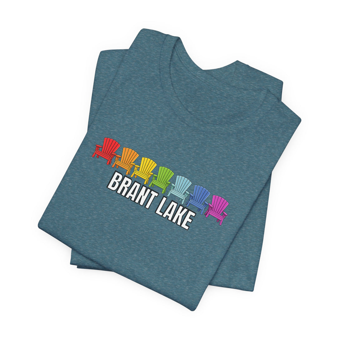 Brant Lake Rainbow Adirondack Chairs Tee