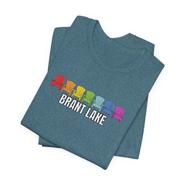 Brant Lake Rainbow Adirondack Chairs Tee