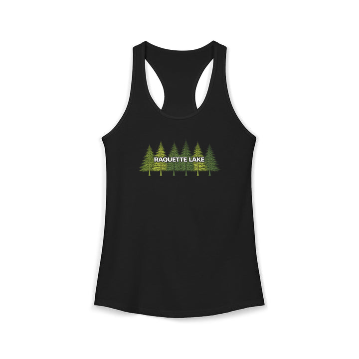 Raquette Tree Ladies Racerback - Pine Trees