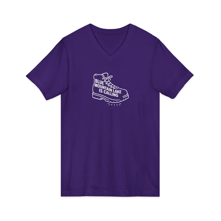 Blue Mountain Lake is Calling Unisex V-Neck T-Shirt