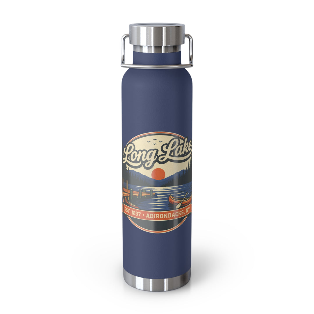 Long Lake Retro Sunset Stainless Water Bottle – 22oz Vacuum Insulated