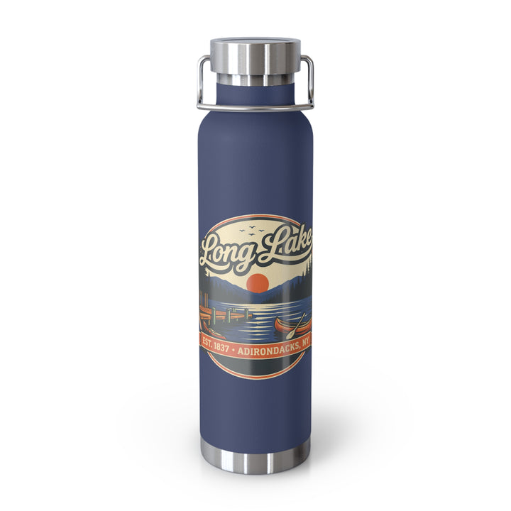 Long Lake Retro Sunset Stainless Water Bottle – 22oz Vacuum Insulated