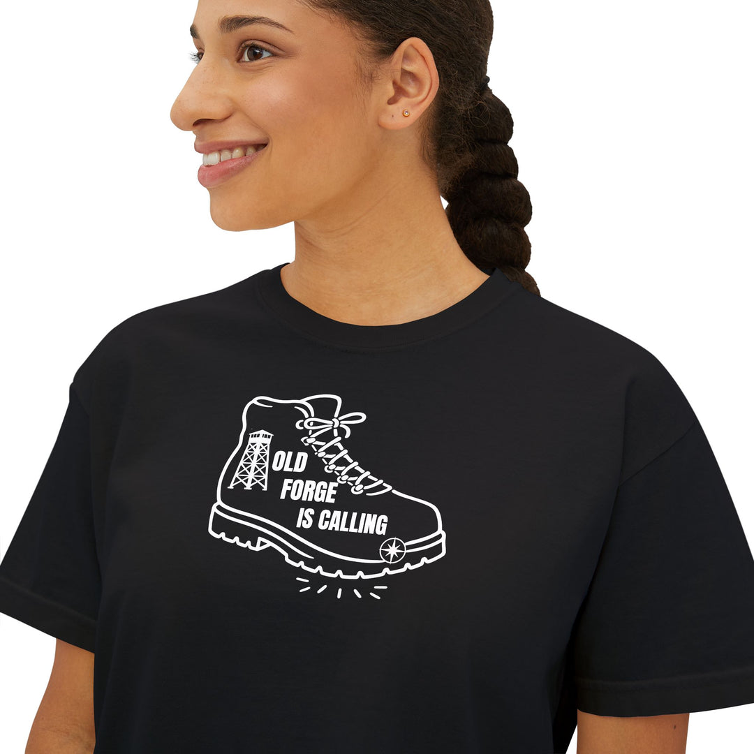 Old Forge is Calling Ladies Boxy Tee