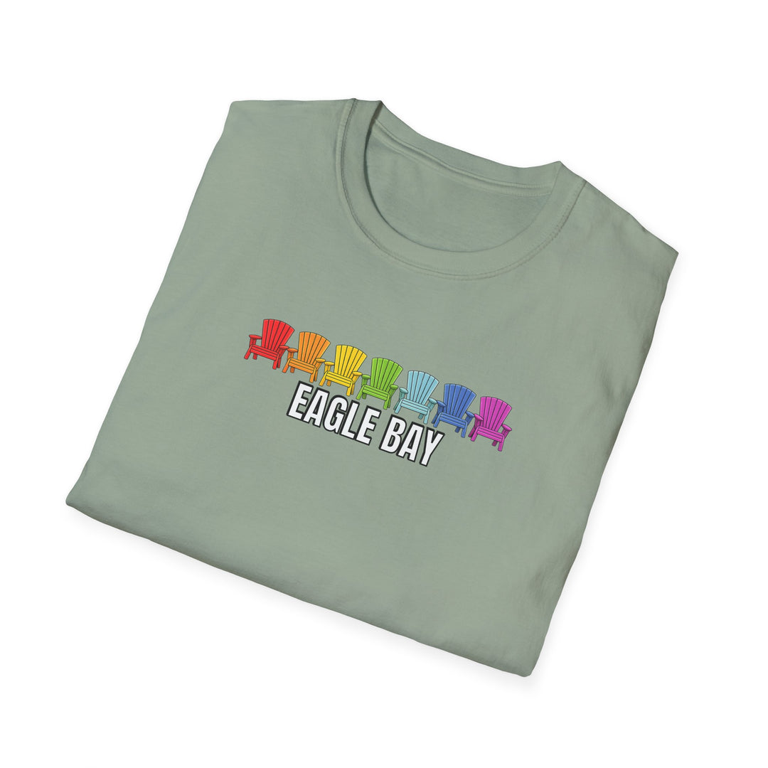 Eagle Bay Unisex T-Shirt - Rainbow Chairs
