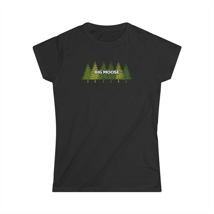 Big Moose Pine Trees Ladies Tee