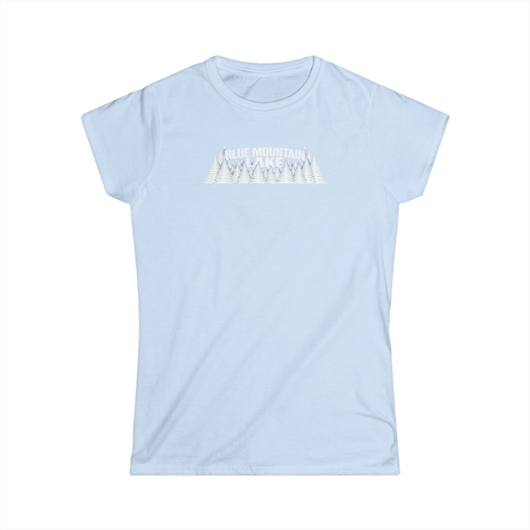Blue Mountain Lake Trees Ladies Tee