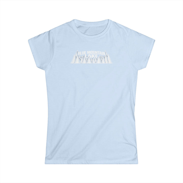 Blue Mountain Lake Trees Ladies Tee