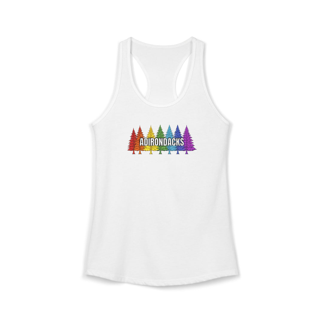 Adirondack Ladies Rainbow Tree Racerback
