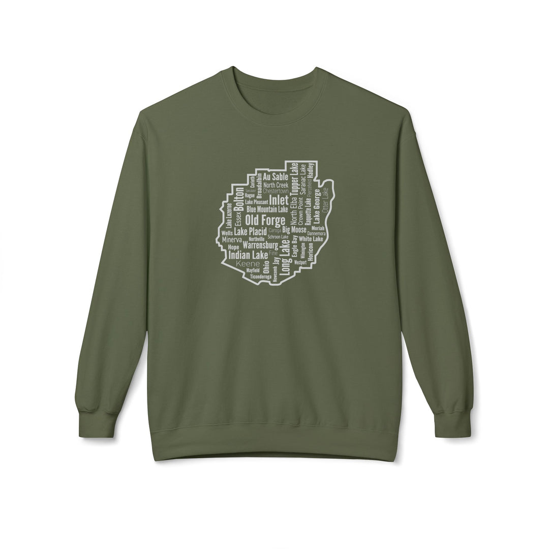 Adirondack Towns  Sweatshirt