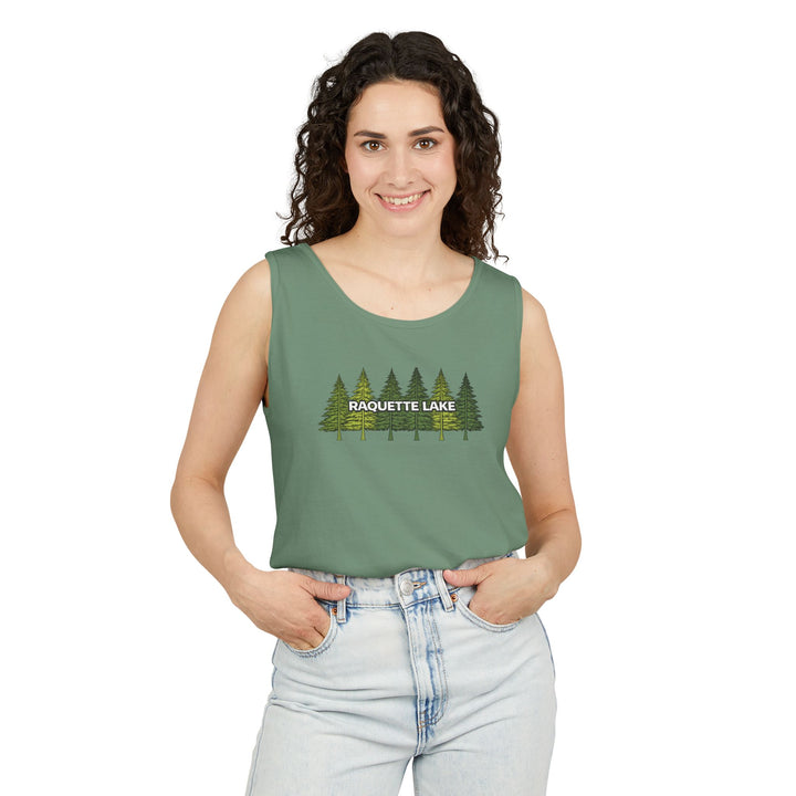 Raquette Lake Unisex Tank - Pine Trees