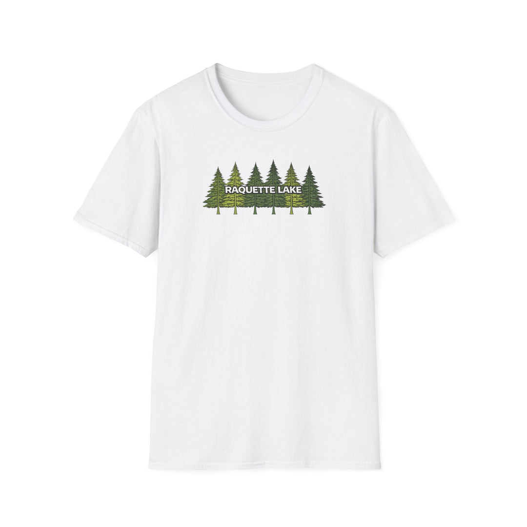 Raquette Lake Unisex T-Shirt - Pine Trees
