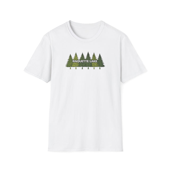 Raquette Lake Unisex T-Shirt - Pine Trees
