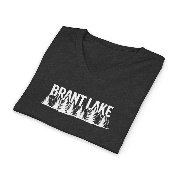 Brant Lake Unisex V-Neck Tee - Trees