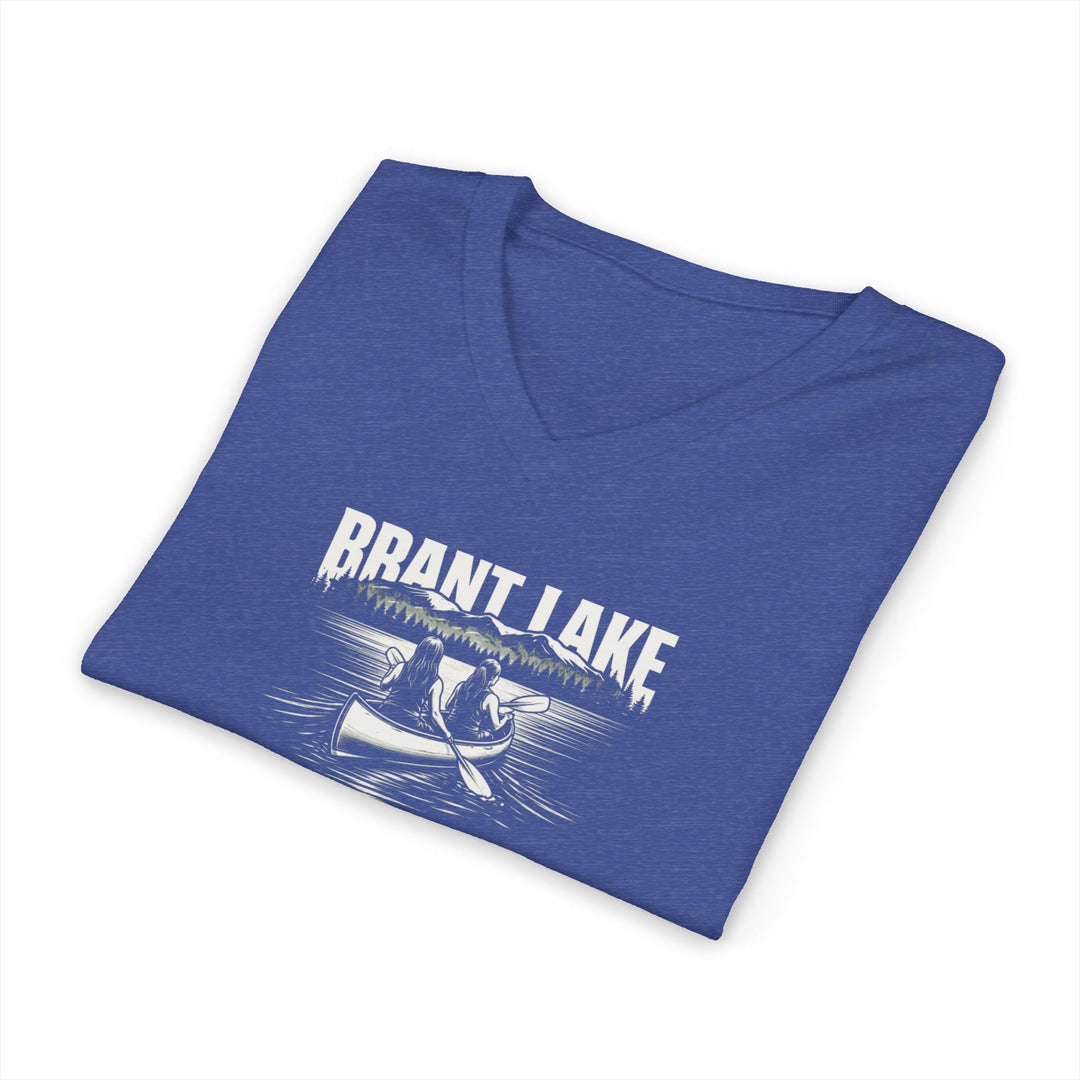 Brant Lake Unisex V-Neck Tee - Canoe