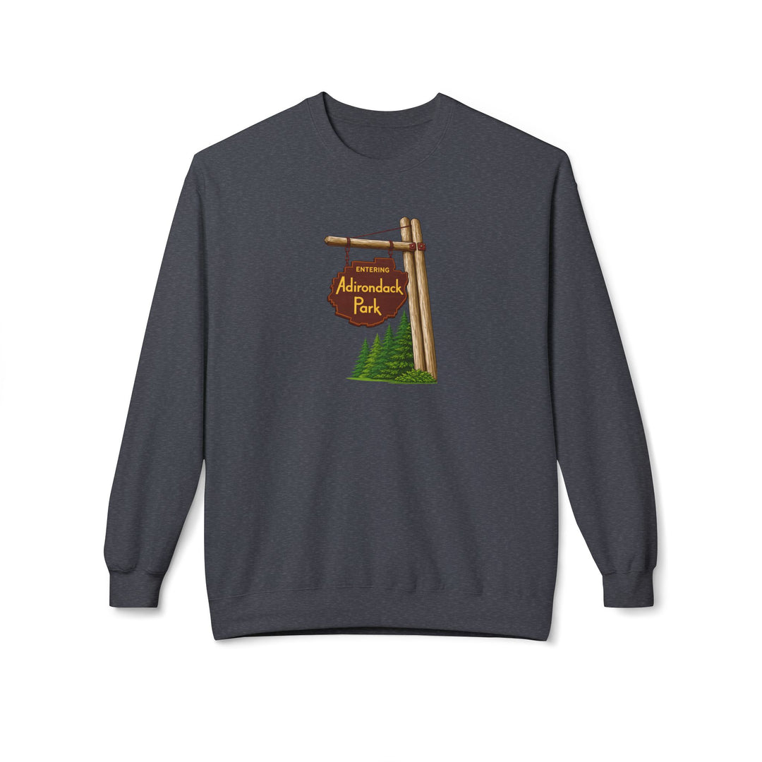 Entering Adirondack Park Sign Sweatshirt