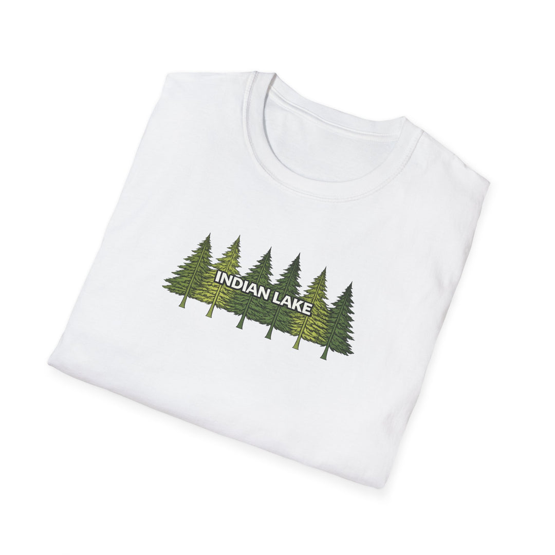 Indian Lake Unisex T-Shirt - Pine Trees