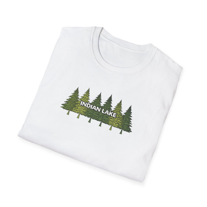 Indian Lake Unisex T-Shirt - Pine Trees