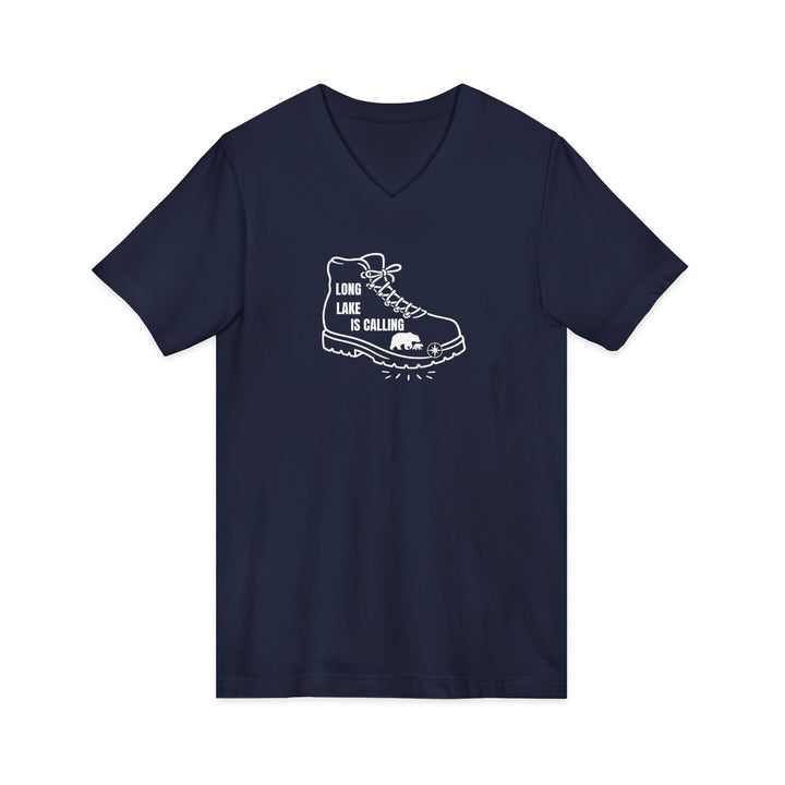Long Lake is Calling Unisex V-Neck T-Shirt