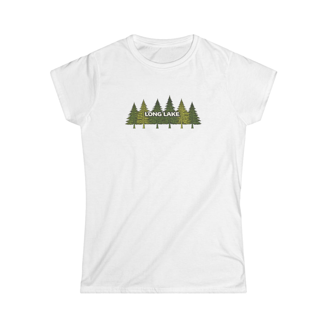 Long Lake Pine Trees Ladies Tee