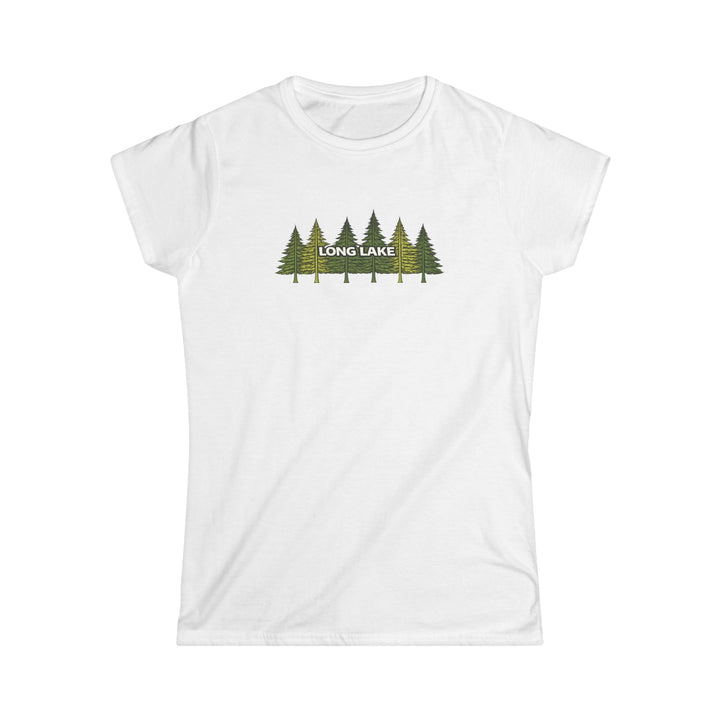 Long Lake Pine Trees Ladies Tee