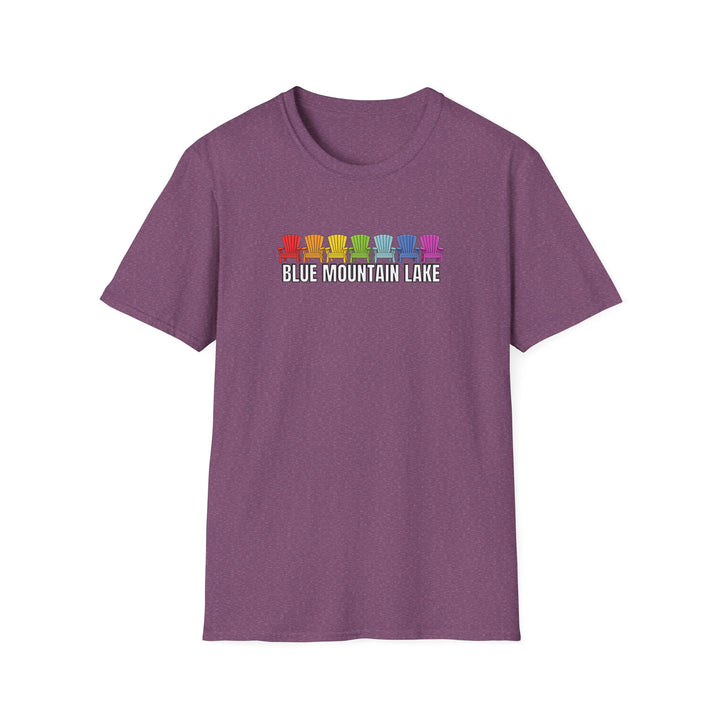 Blue Mountain Lake Rainbow Chairs Unisex T-Shirt