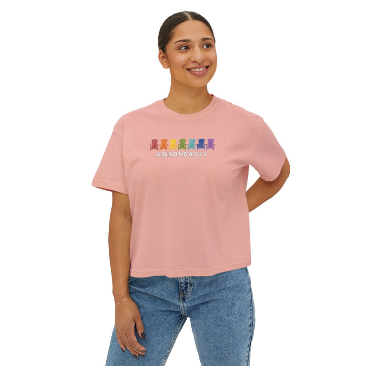 Adirondacks Rainbow Chairs Ladie's Boxy Tee