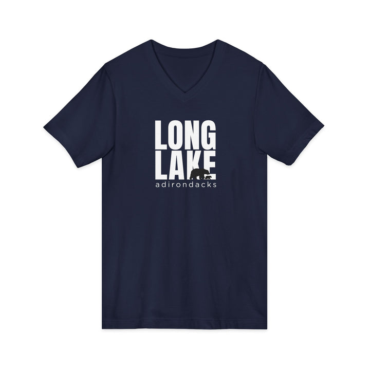 Long Lake Adirondacks Unisex V-Neck T-Shirt