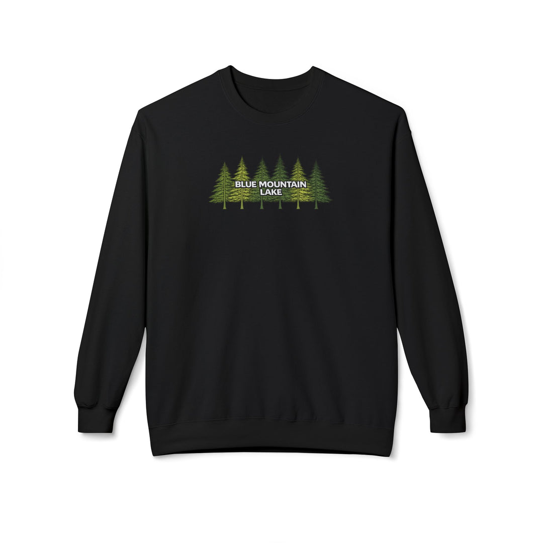 Blue Mountain Lake Pine Trees Sweatshirt